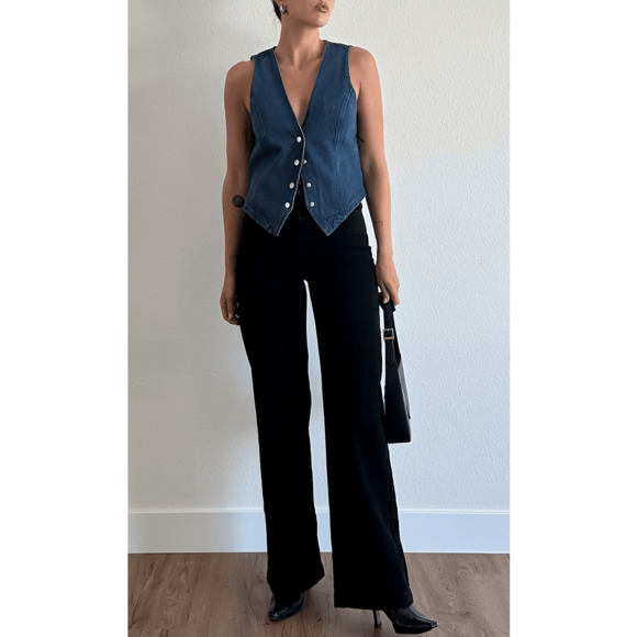 NWT URBAN OUTFITTERS High & Wide Jean by Abrand $128 SIZE 26 Dead Of Night - Picture 5 of 7